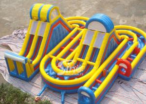 China Outdoor commercial kids giant obstacle course inflatable playground for fun on sale