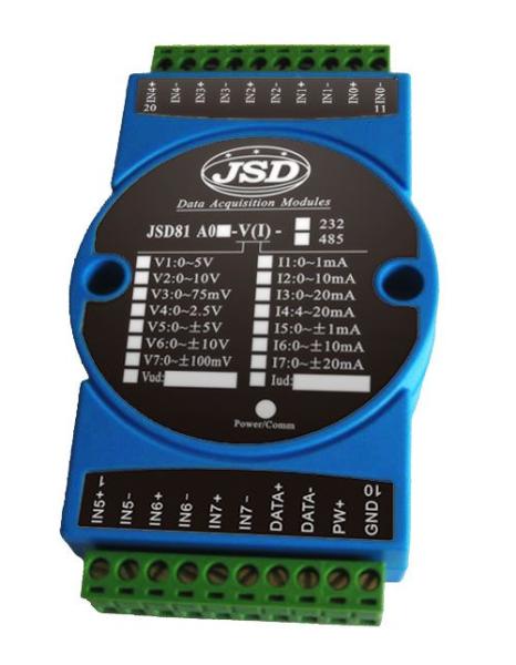 Quality 8-channel analog signal to RS485/232 converter (A/D Converter) for sale