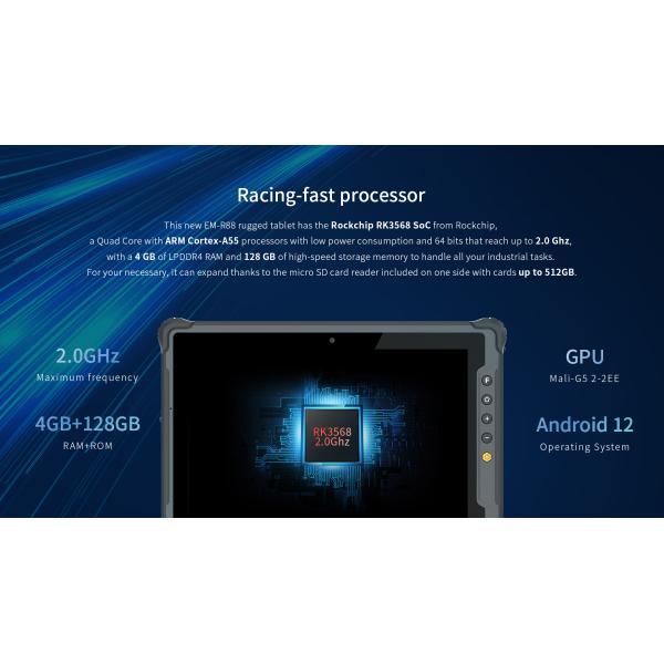 Waterproof Handheld Android Rugged Tablet with Shockproof GPS WiFi USB Interface NFC