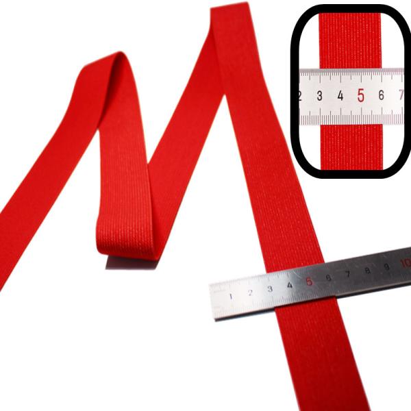 Knitted 3cm Nylon Elastic Webbing Red Braided Loop Watch Band