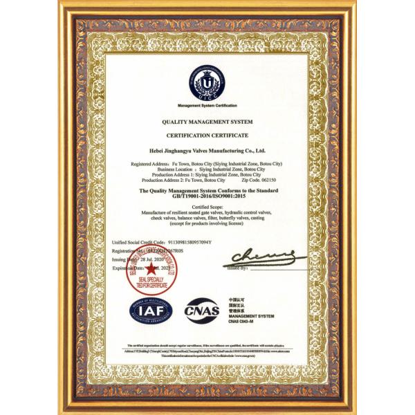 Double Flanged Resilient Seated Valves BS5163 PN16 DI Gate Valve