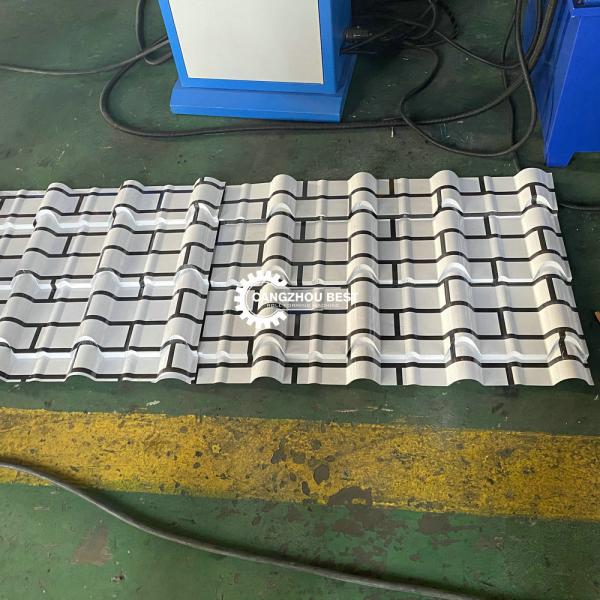 Glossy Steel Profile 0.3-0.8mm Roof Tile Roll Forming Machine