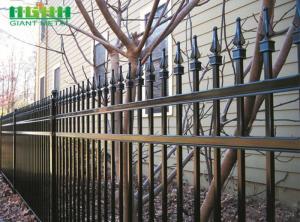China Square Post Height 3030mm Spear Top Tubular Steel Fence on sale