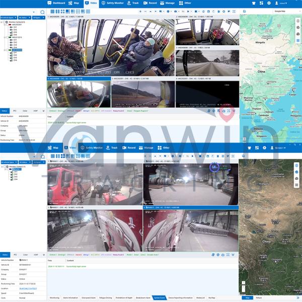 Full Hd 1080P 8CH Mobile DVR H.265 CMSV6 Bus Driver 4G Wifi MDVR Car Camera Bus Truck