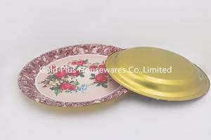 Wholesale 60cm Wedding decoration stainless steel dinner plates set new style flower round shape dinner sets from china suppliers