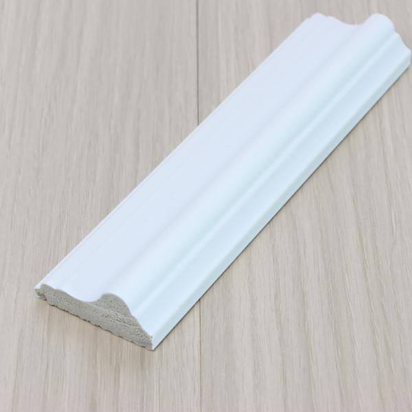 White Decorative Skirting Tile Baseboard Primed Moulding With Led Light