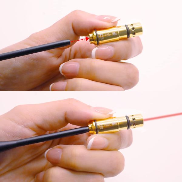 Caliber 9mm Laser Cartridge Handgun Bullet With Extra Built In Rubber Snap Cap