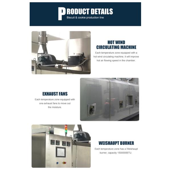 Temperature Adjustable Electric Biscuit Convectional Industrial Cookie Tunnel Oven