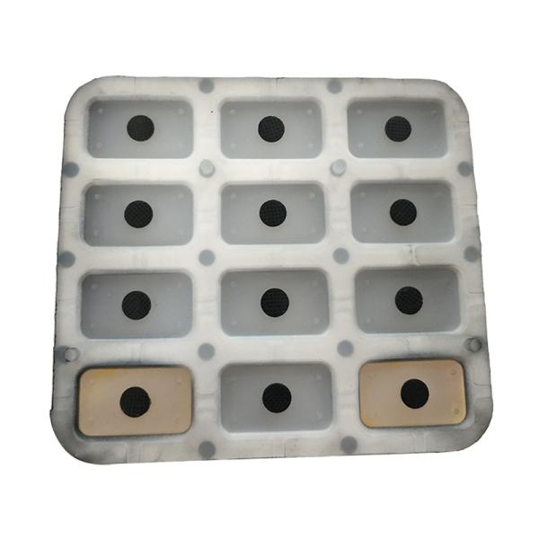 Custom Radium Carved Transparent Silicone Rubber Buttons