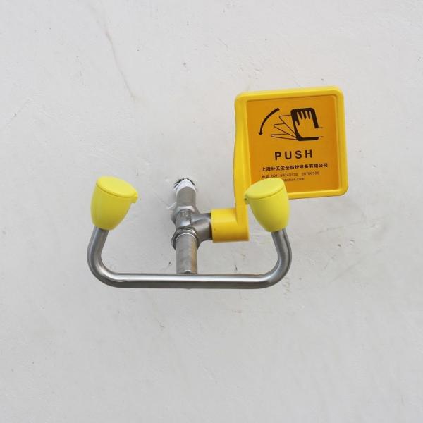 Lab Used Stainless Steel Wall Mounted Eye Wash sample model Wall Mounted industrial safety equipment faucet eyewash
