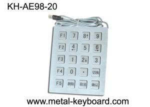IP65 Industrial Metal Kiosk Keypad with 20 Keys , USB Port security keypads