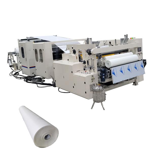 Business Small Lamination Toilet Tissue Paper Roll Making Machine Production Line With Semi Automatic Packing Machine