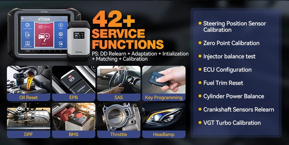 XTOOL D9SPro ECU Coding Program Automotive Diagnostic Tool Key Programming 42+ Resets All Key lost Upgraded of XTOOL D9P