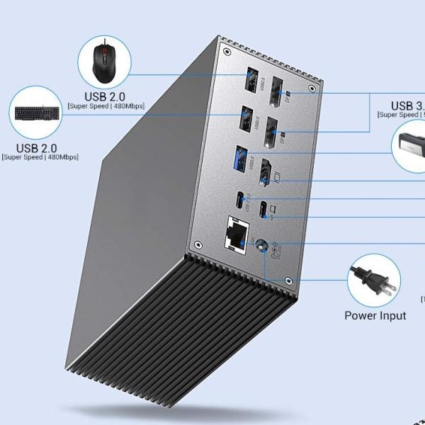 Quality USB C Docking Station with Smart Heat Dissipation 4K Resolution HDMI Video Output Space for sale