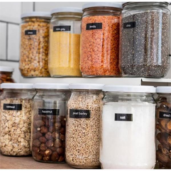 Rectangular 4 Oz 3 Oz Spice Jars Freezer Safe Glass Storage Jars With Metal Lid