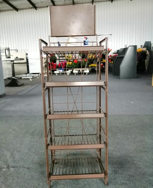 Quality Six Layers Shelf Display Rack / Mretal Oil Display Rack 80kg Capacity for sale