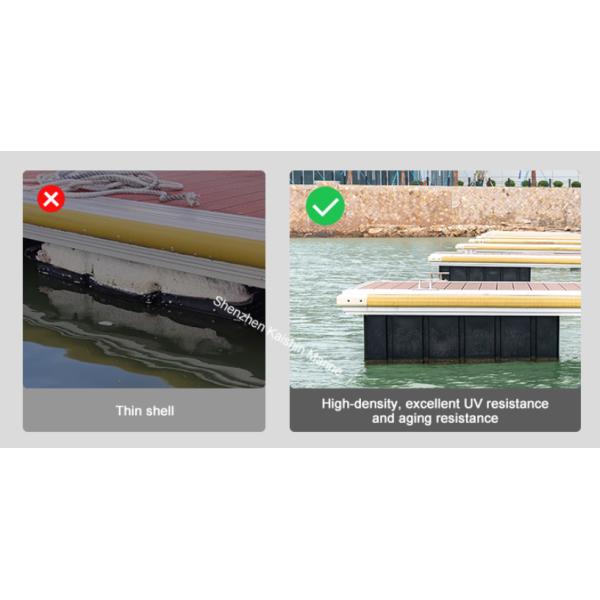 Buoyancy 480-600kgs LLDPE Floater Docks With Bolts And Nuts