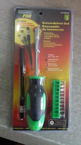 12 pcs screwdriver set,with 1 pc flexible shaft