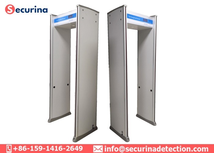 Audio LED Alarm Metal Detector Security Gate Eight Detection Areas For Electronic Factory