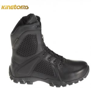 China Tactical 8 Anti Shock Waterproof Side Zip Boots Nylon Leather Oxford Dual Density on sale