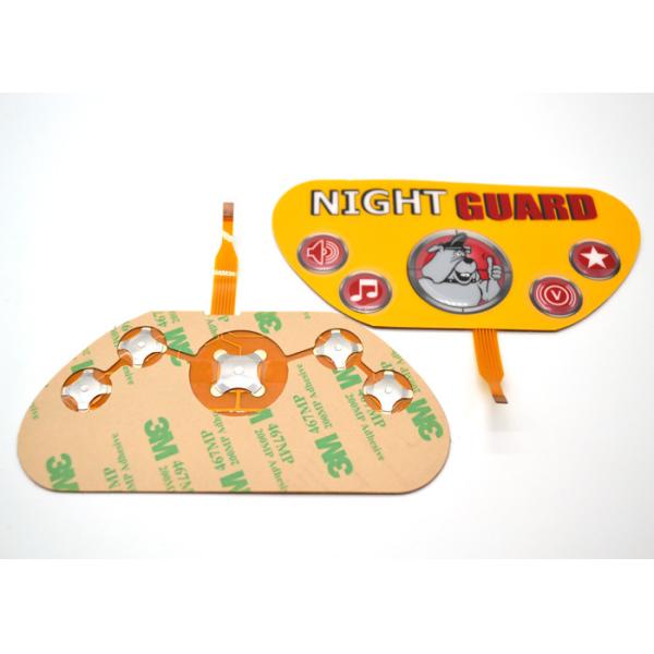 Embossed Tactile Membrane Switch With FPC Metal Dome For Electronic Video Player