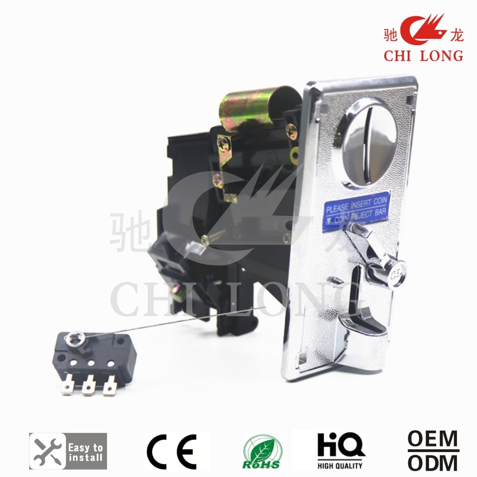 Plastic Panel Vending Machine Coin Acceptor Mechanism CPU Programmable