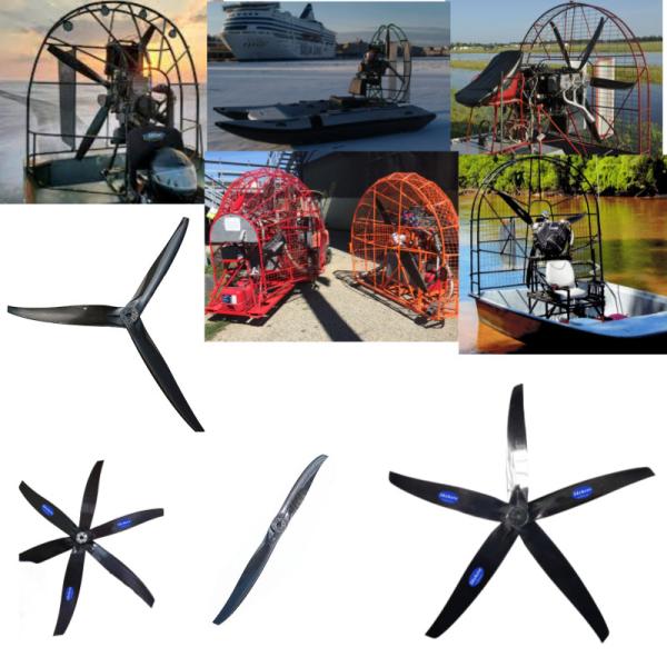Design composite blades for hovercraft, Airboat carbon propeller,115cm-170cm 2 3 4 5 6 blades