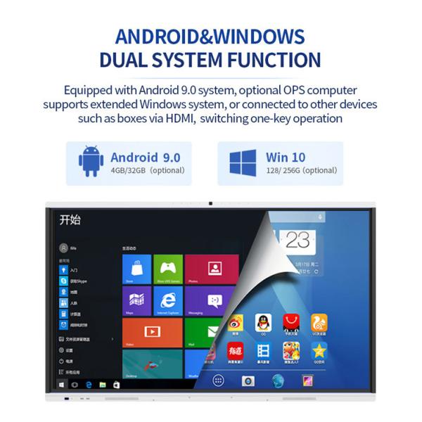 100Inch Conference Interactive Flat Panel Smartboards For Business