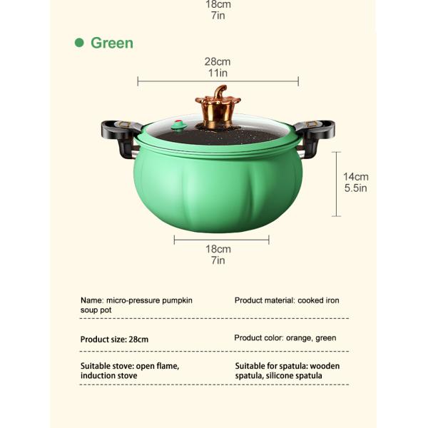Large Capacity 8L Micro Pressure Pot Maifan Stone Non Stick Coating