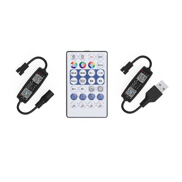 Mini USB 5V LED Strip Controller , Pixel LED Light Controller Bluetooth With RF Remote