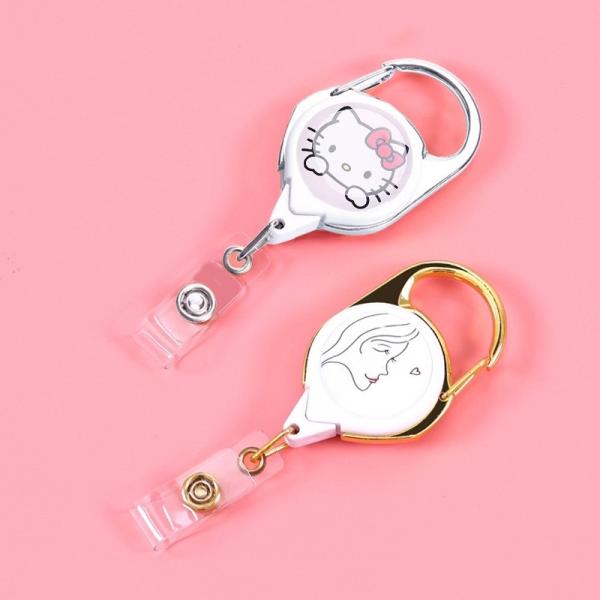 Custom Double-Sided Sublimation Lanyard Clips Heat Transfer Keychain Clip For ID Badges Keys Backpacks