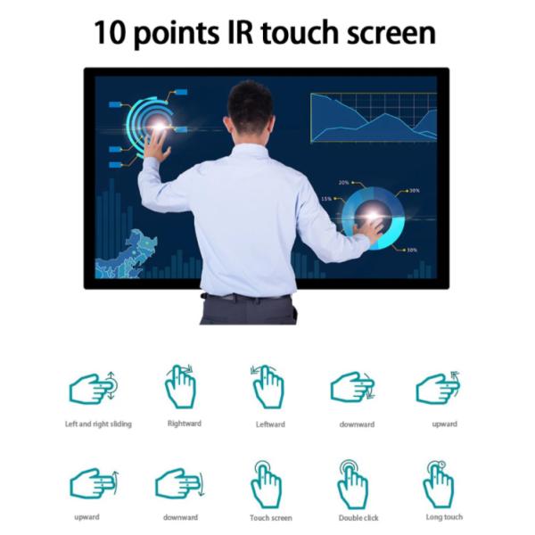220W 43 Inch 350cd/m2 All In One Kiosk 1920x1080 Touch Screen Kiosk