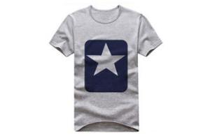 Various Colors Casual T - Shirts Classic Double Pressure Close Stitching Hem