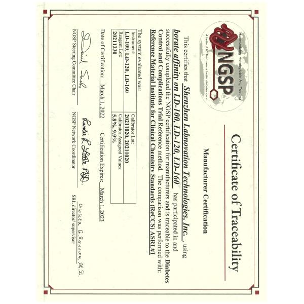 Battery Integrated POCT HbA1c Analyzer One Step 4uL Whole Blood Sample