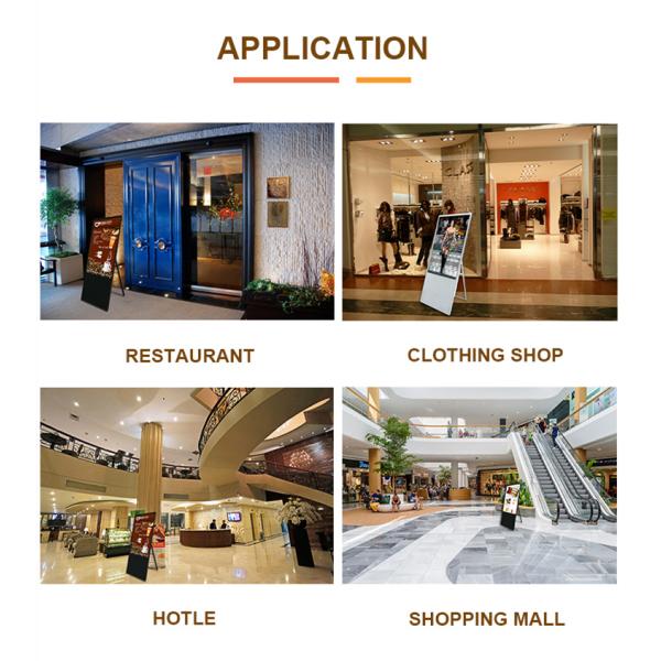 Double Sided Digital Advertising Display , Electronic Display Board With Battery