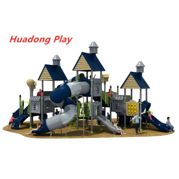 Villa Series Outdoor Playground Slide Include Exotic Architecture