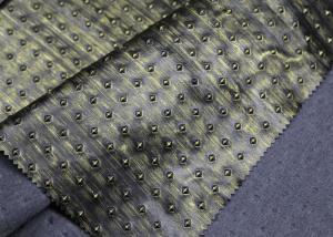 China 0.5mm Gold Rivet Faux Tooled Leather Fabric , High Quality PU Leather Anti - Aging on sale