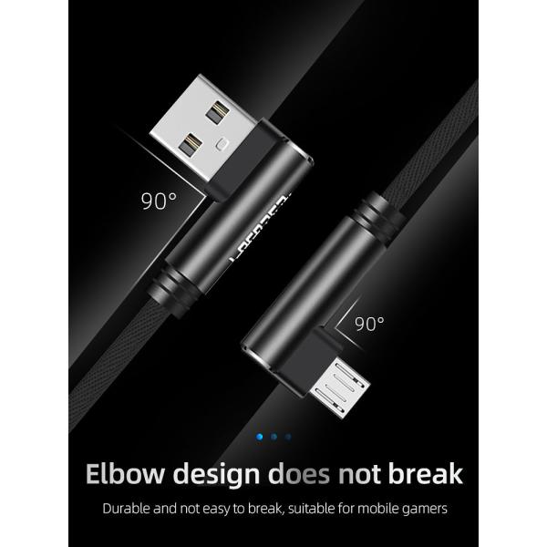 L Shape RoHs Right Angle Charging Cable Android USB Charging Cable