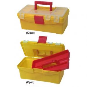 China Yellow Art Storage Containers Organizer With Compartments Transparent Cover on sale