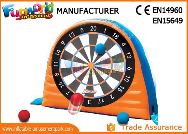 Quality Giant Interactive Inflatable Sticky Dart Board WIith Silk Printing for sale