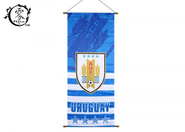 Quality Soccer Team Sublimation Printed Multicultural Flag Banners UV Fade Resistant Uruguay Polyester for sale