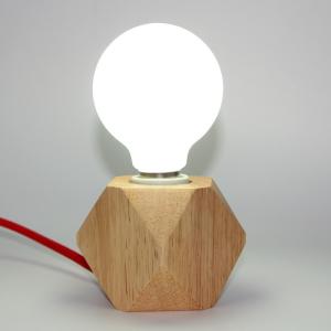 China Modern Nordic Unique Table Lamps Natural Wood Base  Edison Bulb Table Lamp on sale