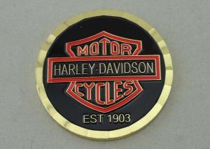 Wholesale Brass Diamont Cut Personalized Coins Silkscreen / offset printing For Harley-Davidson from china suppliers