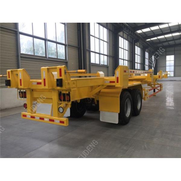 Semi Chassis Container Trailer 40 Foot Straight Frame Tri Axle Container Carrier Truck