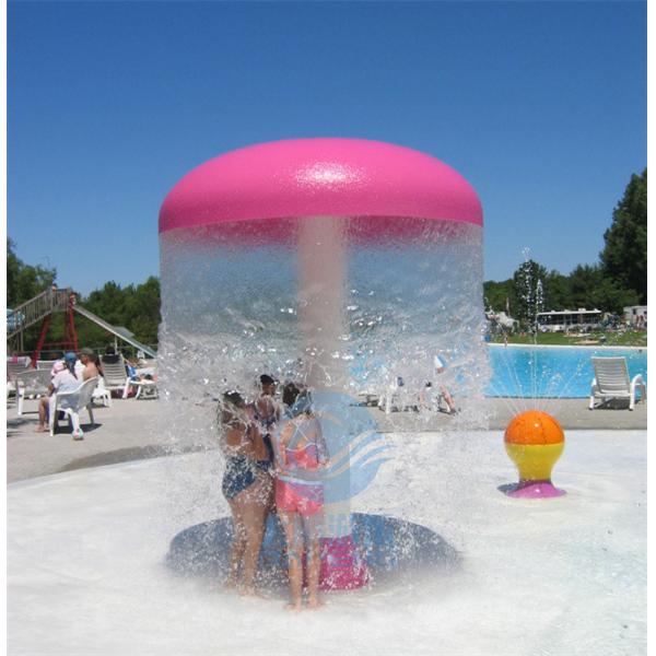 Big Fiberglass Water Park Umbrella 2.0M Diameter Children Mushroom Water Fountain