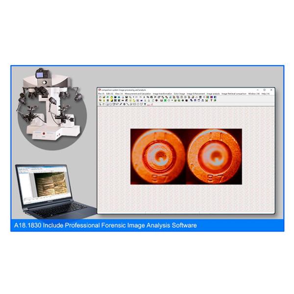 Motorized Digital Forensic Comparison Microscope with High Resolution CCD Camera and LED Illumination for Laboratory Research