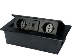 Multi Function Table Pop Up Outlet Mount Hidden Universal Desktop Power Socket