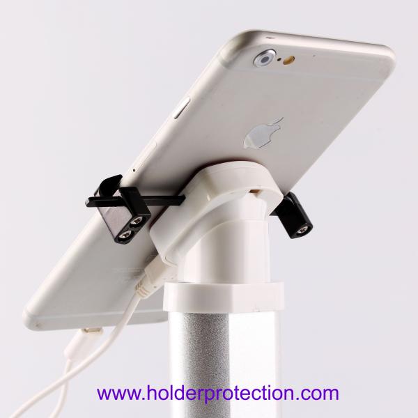 Quality COMER new popular counter stands with charging function mobile phone display stand alarm system for sale