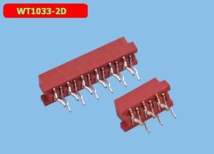 China Red IC Socket Connector Female End Straight Foot Idc Ribbon Connector on sale