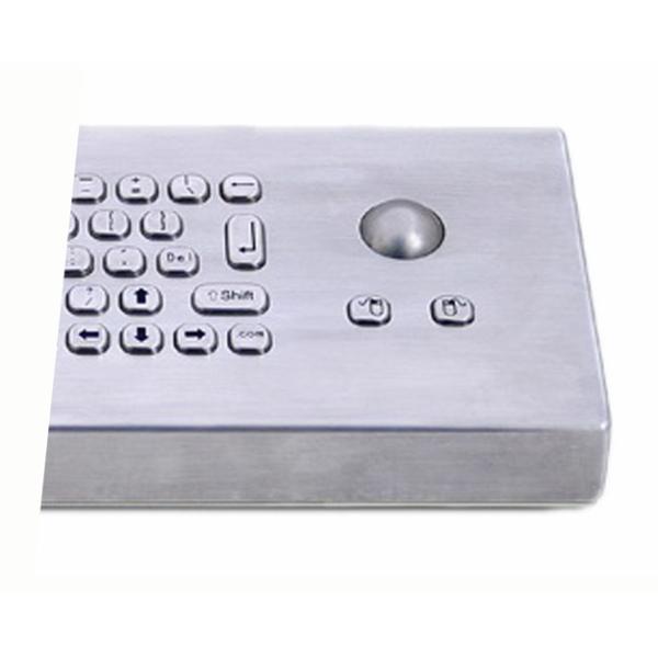 IP65 Rated Industrial Computer Desktop Mini Metal Keyboard With Trackball